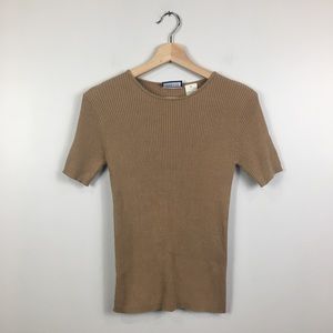 Vintage 90's Ribbed Tan Sweater